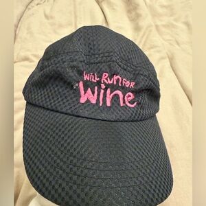 Black and Pink Embroidered Cap